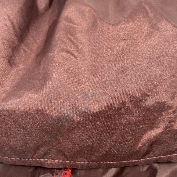 American Girl Chocolate Cherry Party Dress Gown Leopard Trim - Picture 11 of 13